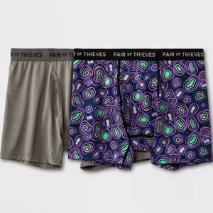 NWT Pair of Thieves Superfit Mesh Magic 2pk Purple Grey Mens Small